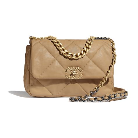 pochette chanel beige|chanel lambskin bag.